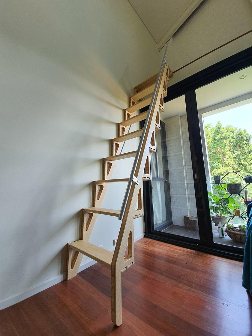 Bcompact Выдвижная лестница из бамбука  Bhl-02  - Вид №18