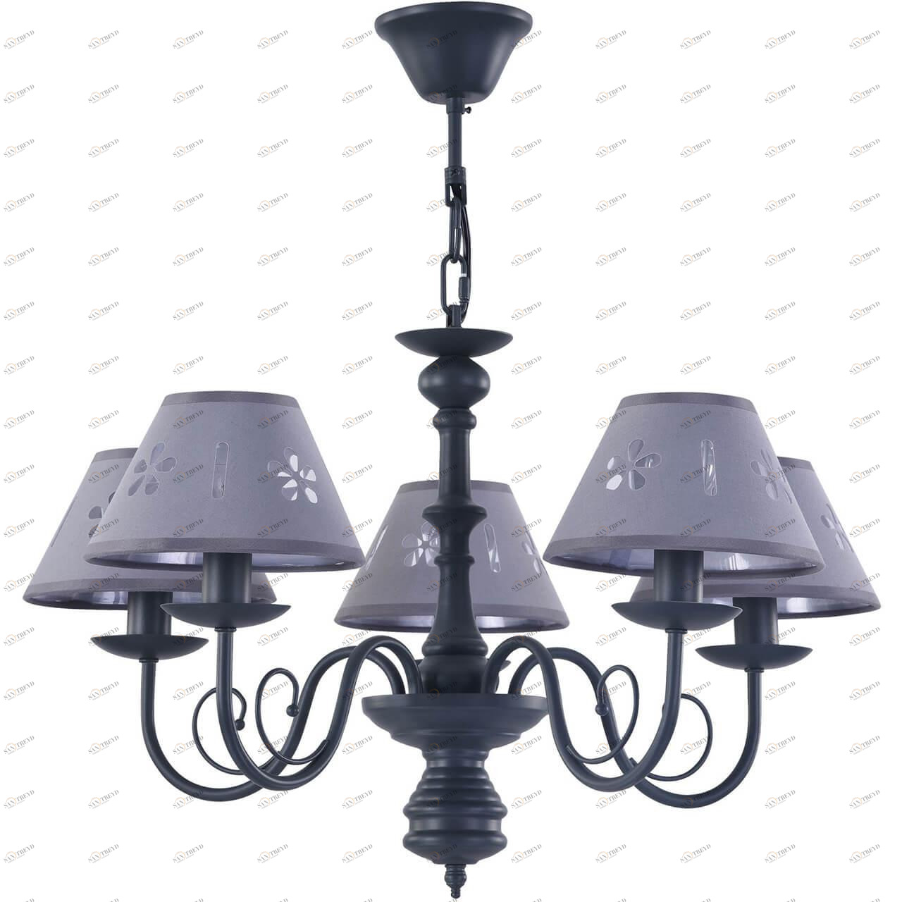 Подвесная люстра Freya Emily FR2537PL-05GR FREYA EMILY GRAY 187180 Серый 