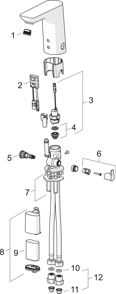 Oras 6151FZ Смеситель для умывальника, 6 V, Bluetooth 6151FZ Electra Хром  - Вид №4