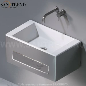 L116351 Подвесная раковина настенная прямоугольная A. e T. Italia Tower