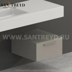 S04524GH2 Тумба с 1 ящиком 45 см серая Globo ARREDO WOOD Италия