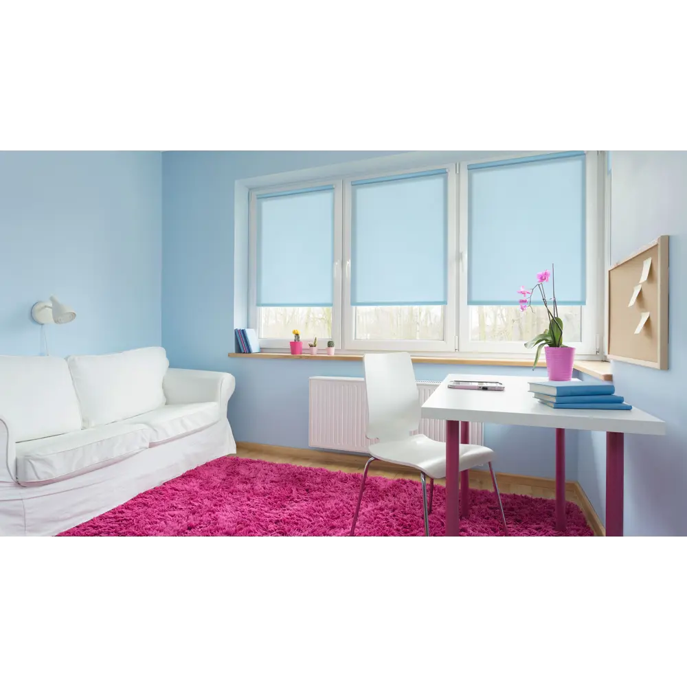 РУЛОННАЯ ШТОРА НЕБЕСНО-ГОЛУБОЙ 50Х160 Santreyd STLM-2078448 - Вид №3