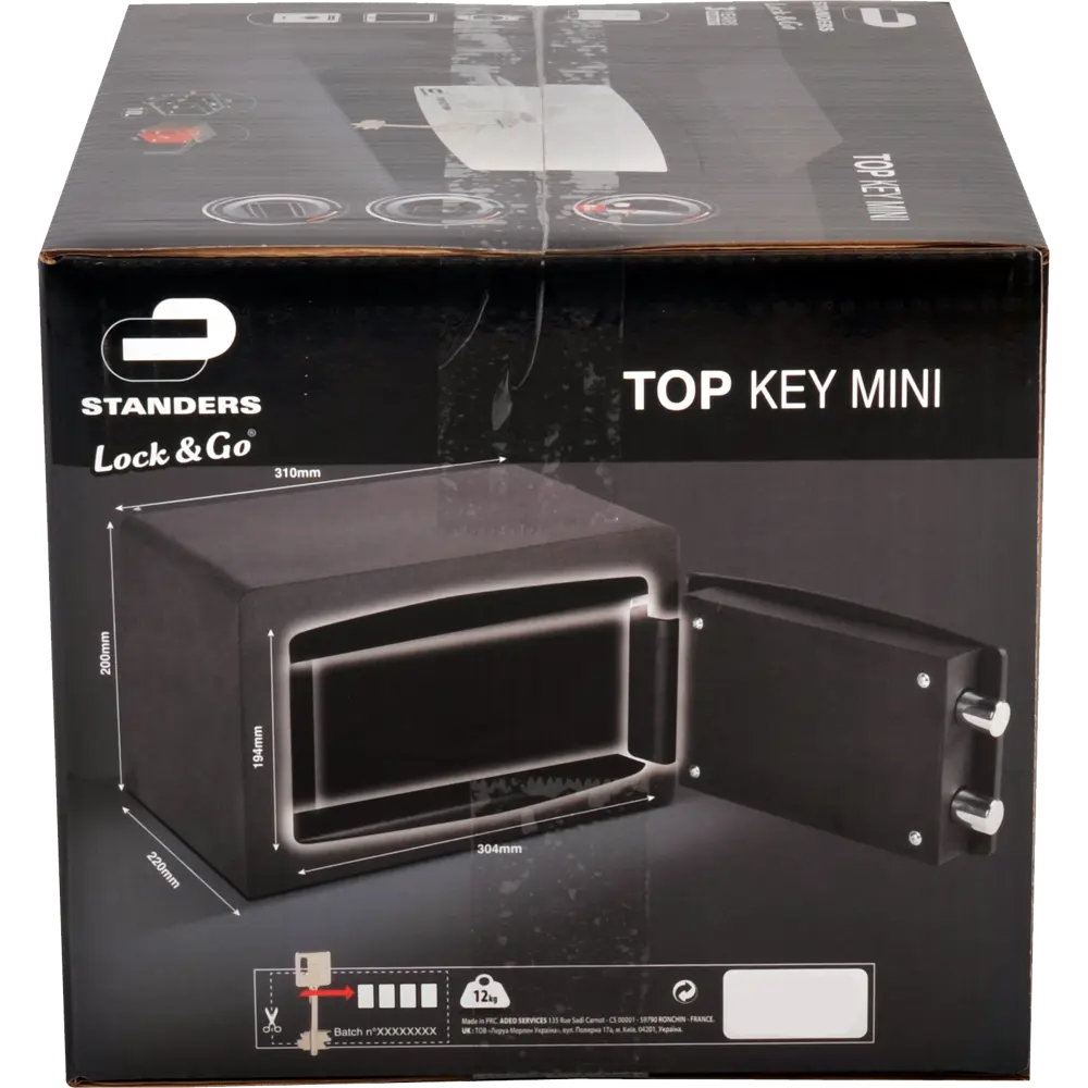 Сейф мебельный Standers N3, ключевой замок, 10 л STLM-2050281 - Вид №9