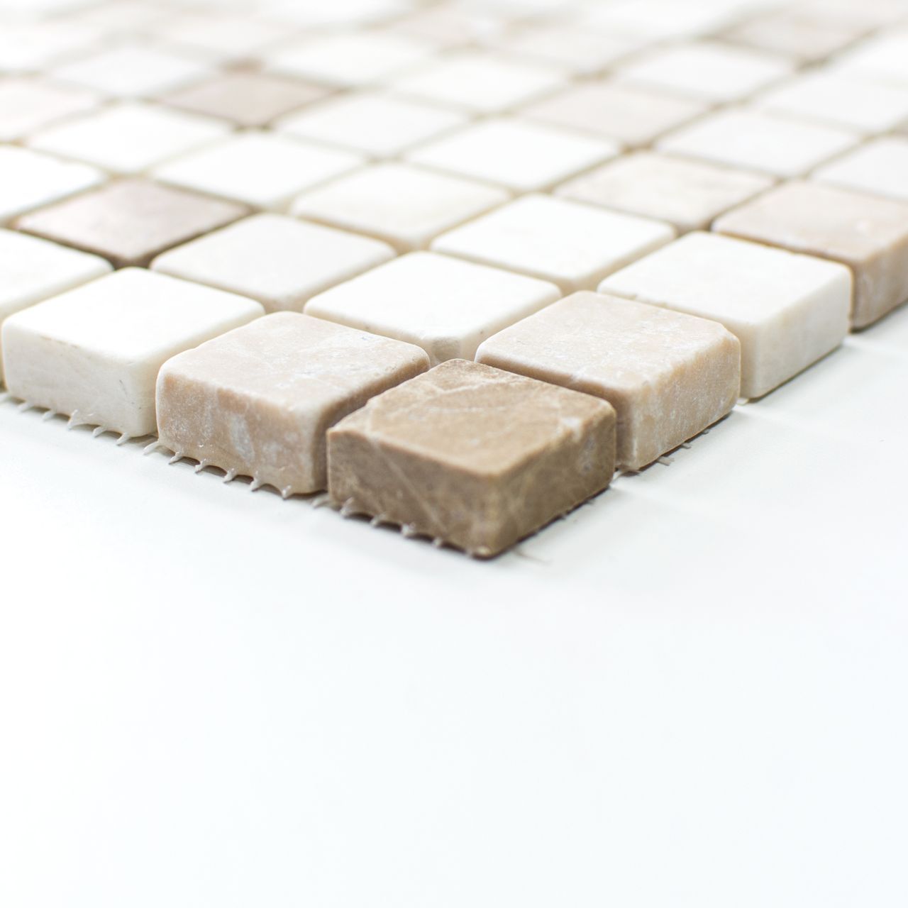 Мраморная мозаика Botticino и Emperador Mosaix ARCH-00032518 - Вид №2