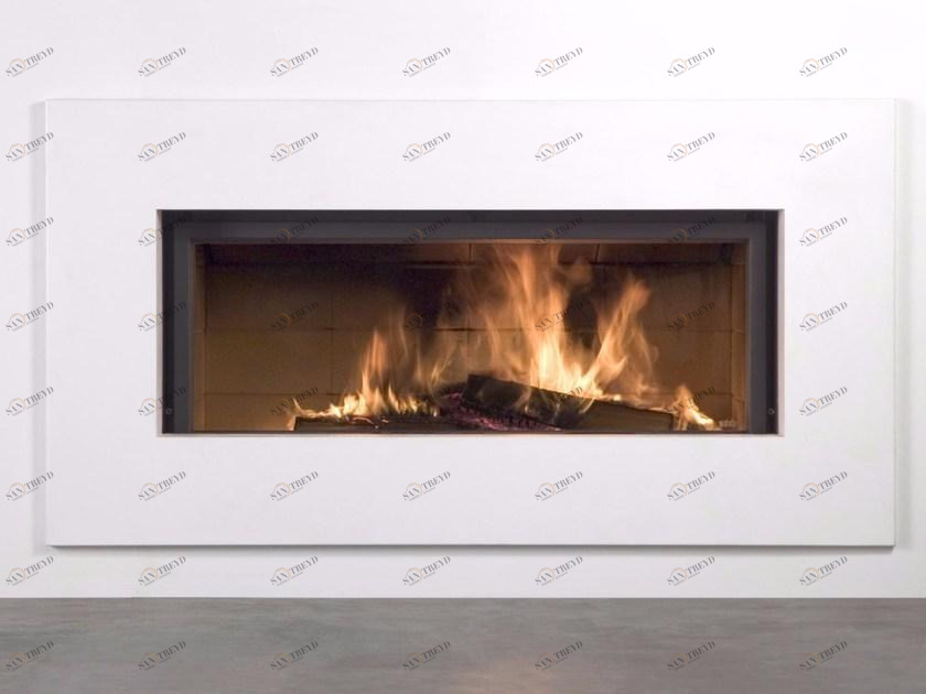 Stûv Дровяной встроенный камин из стали и стекла на стене Stûv 21 sun-id-1376955