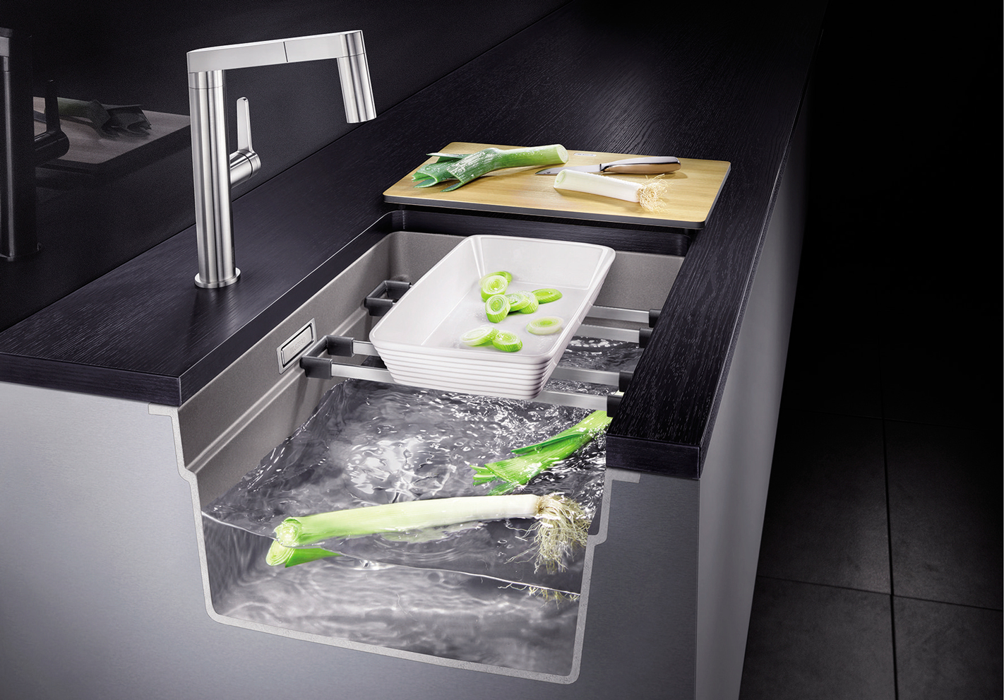 525172 Кухонная мойка Blanco Etagon 700-U Silgranit жасмин  Blanco Etagon Жасмин - Вид №6