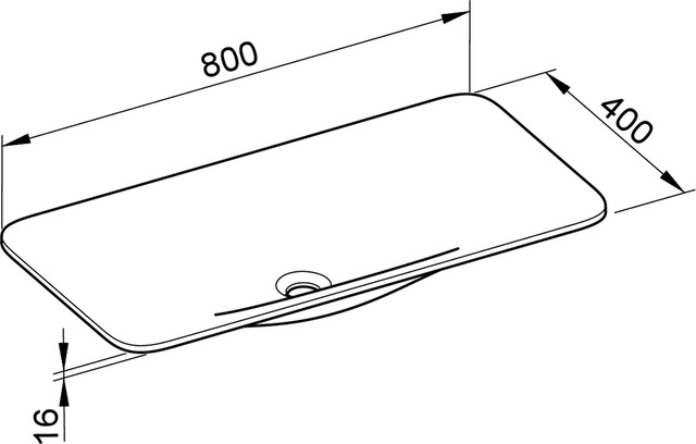 31580311600 Керамический встраиваемый умывальник KEUCO Edition 400 - Вид №3