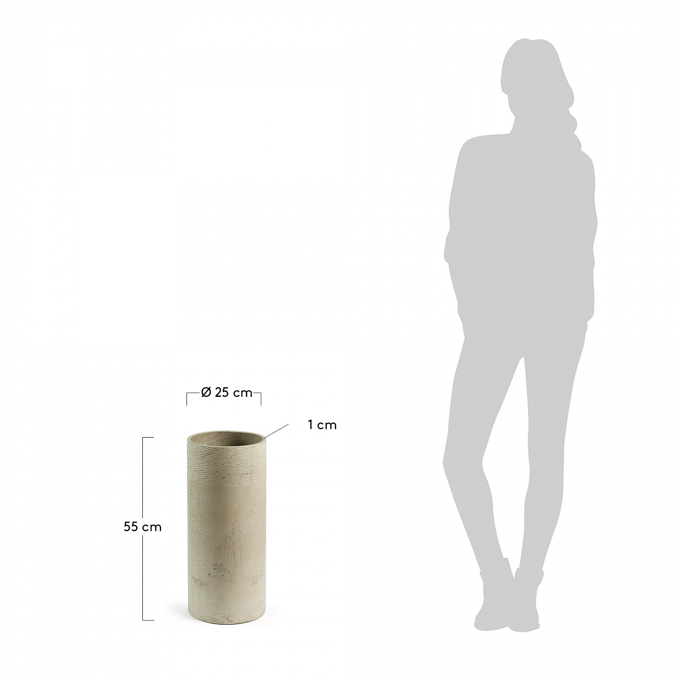 057665 Stefy подставка для зонта цемент серый La Forma Marta - Вид №1