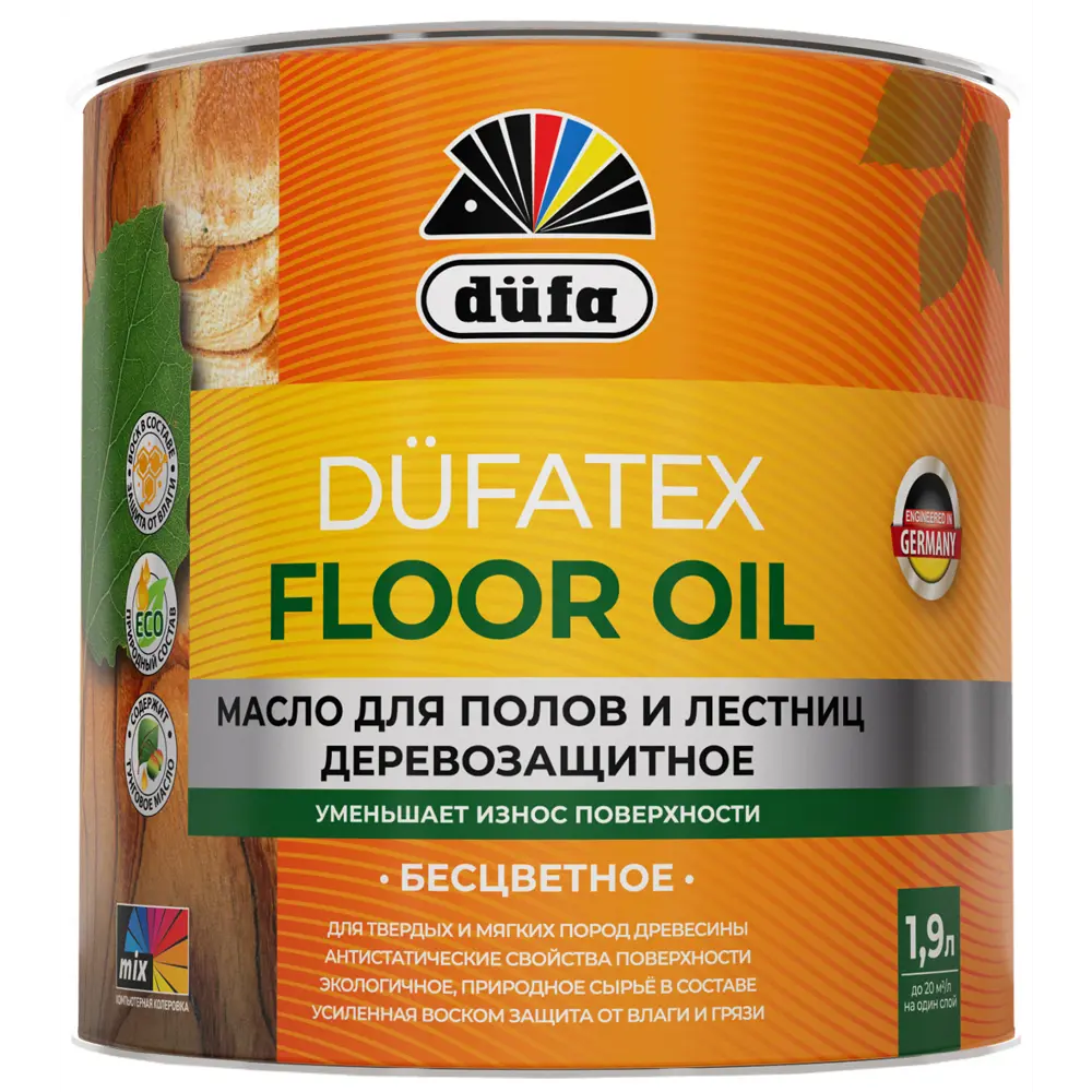 Защитное масло для полов и лестниц цвет прозрачный 1.9 л Dufa STLM-2036146