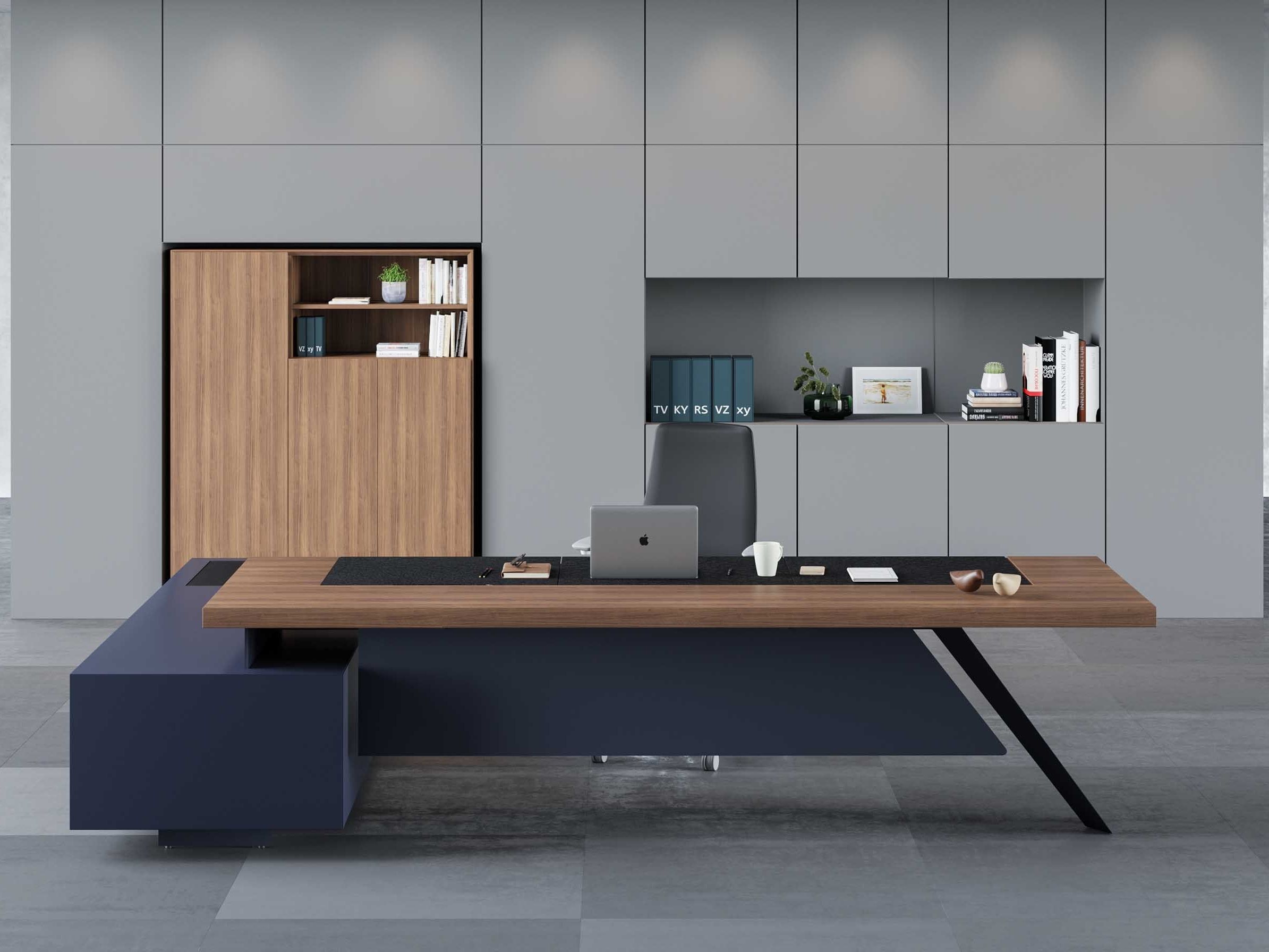 Деревянный угловой рабочий стол с ящиками Ersa ARROW ARCH-00106367 - Вид №4