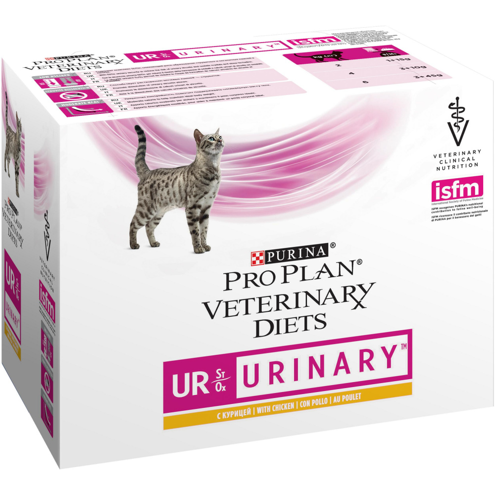 ПР0039974 Корм для кошек Veterinary Diets при болезни нижних отделов мочевыводящих путей, курица пауч 85г Pro Plan  - Вид №9