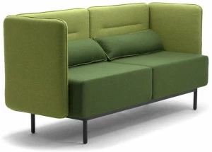 Leyform Огнестойкий 2-местный тканевый диван с разъемом USB Around