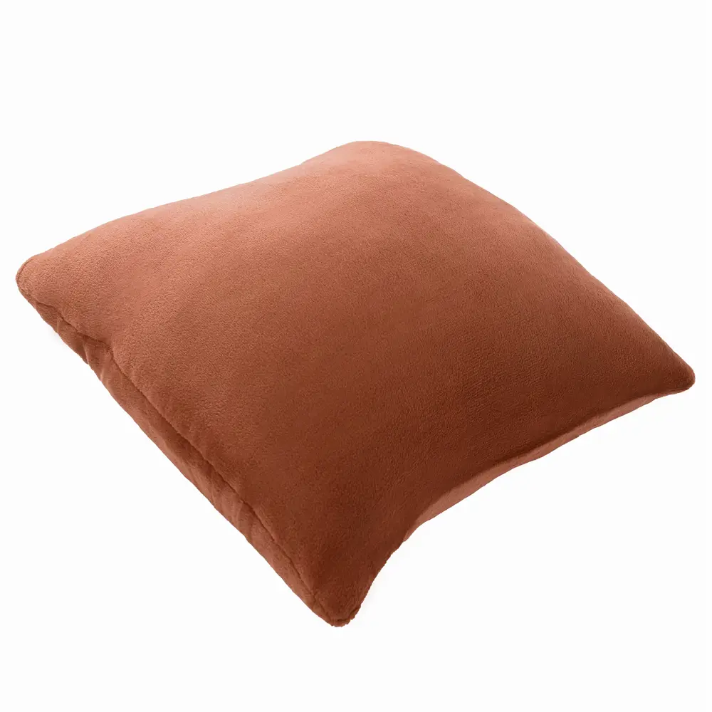 Подушка Flandria 45x45 см однотонная цвет терракотовый 89395107 STLM-2146899 Santreyd  - Вид №2