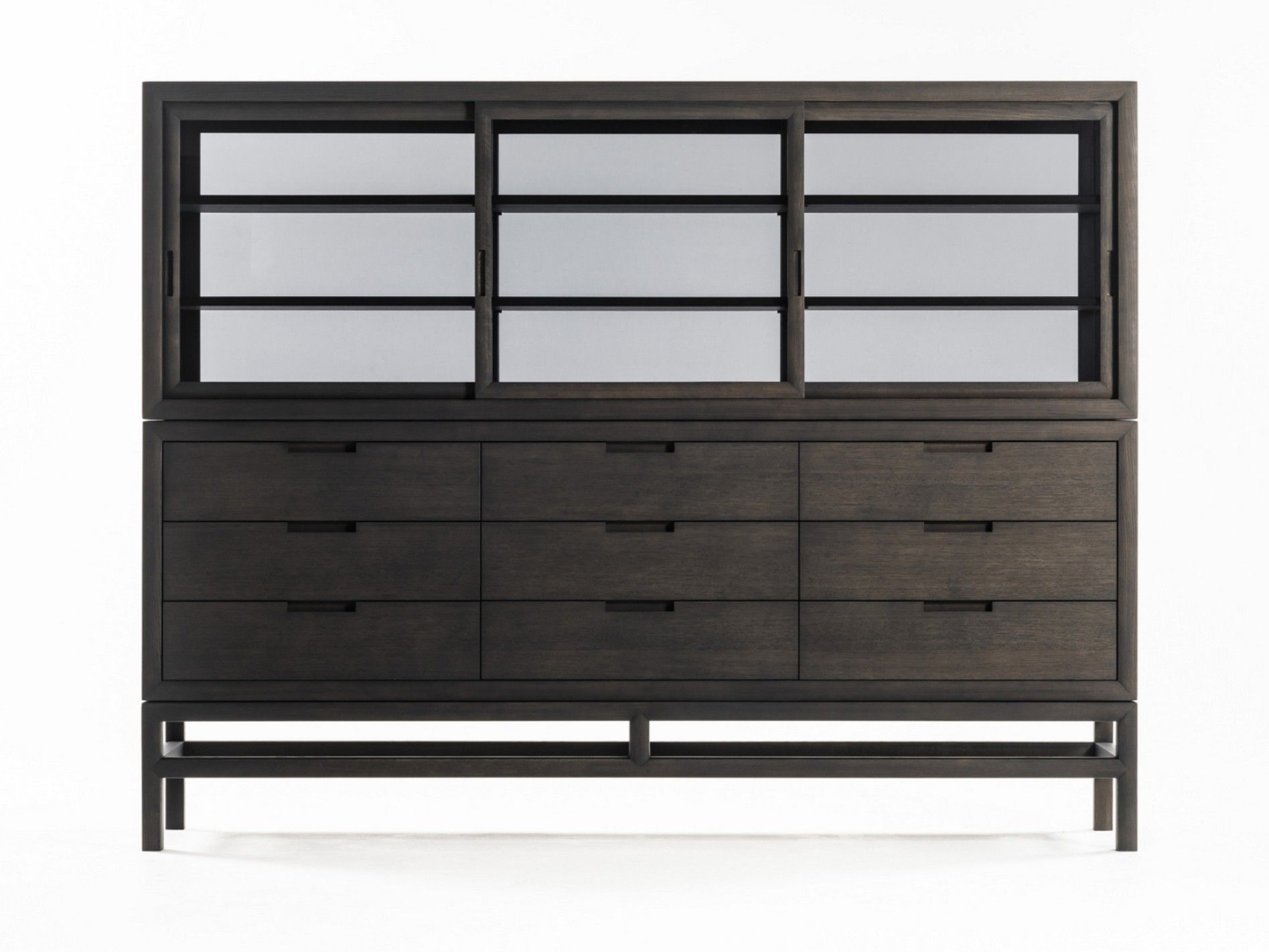 Деревянный и стеклянный шкаф с ящиками DE PADOVA Silent ARCH-00061257 - Вид №1