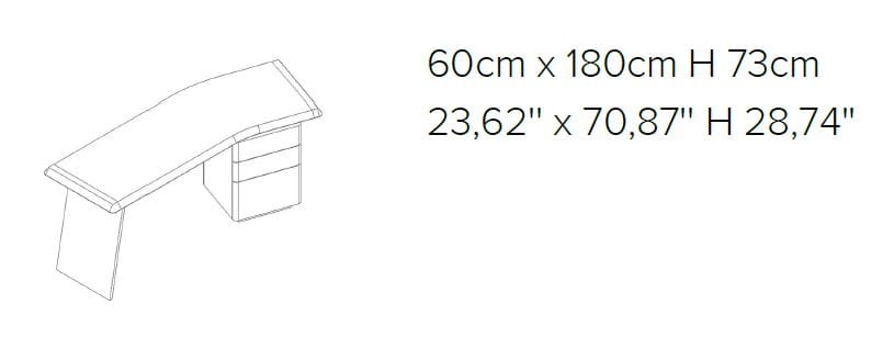 Деревянный письменный стол с ящиками Natuzzi Italia Phantom ARCH-00067803 - Вид №3