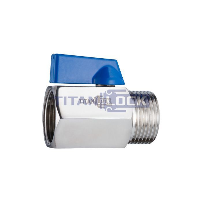 Шаровый кран мини НР-ВР, резьба BSP 1", нерж. 304, TLMBV1FM TITAN LOCK  - Вид №3