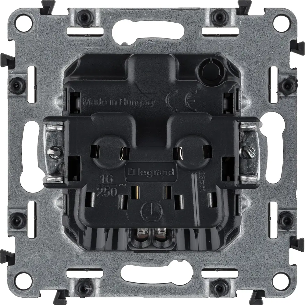 Розетка Legrand VLN-A 2 контакта с заземлением цвет алюминий Valena Allure STLM-2055824 - Вид №2