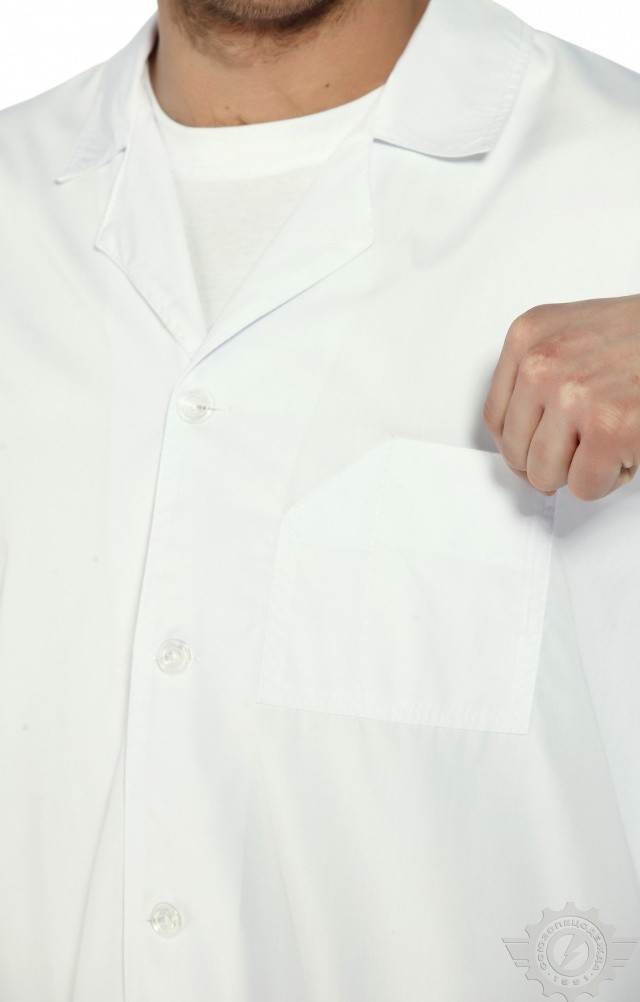 66245 Халат "Сервис" мужской белый  Медицинская одежда  размер 48-50/170-176 Спецодежда  - Вид №6