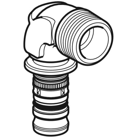 GEBERIT 607.255.00.5 Переходной отвод Geberit Mepla 90°, с наружной резьбой  - Вид №1