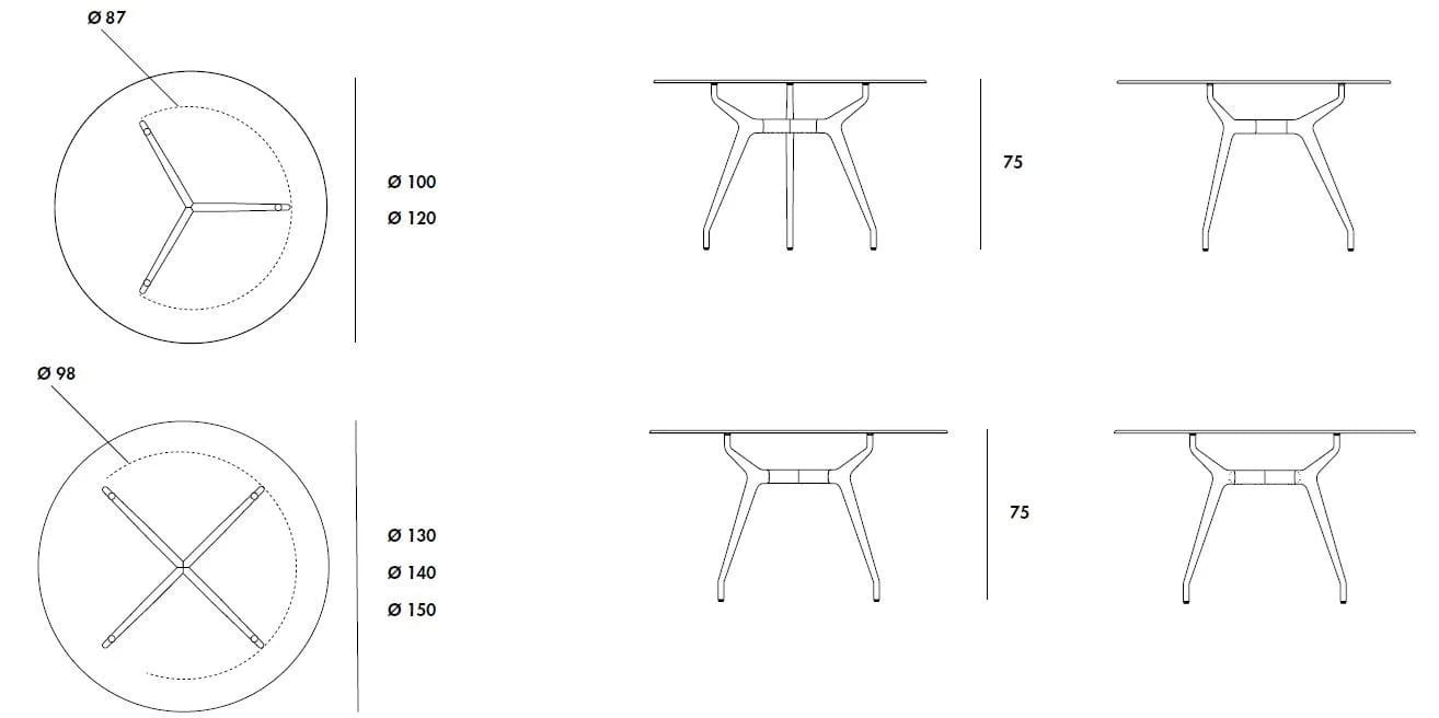 Круглый обеденный стол Sovet Italia Arkos ARCH-00004790 - Вид №3