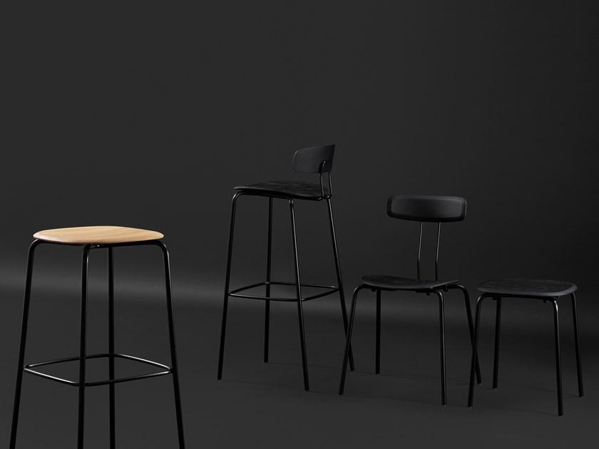 ZEITRAUM Табурет из стали и дерева Okito sun-id-1472230 - Вид №5