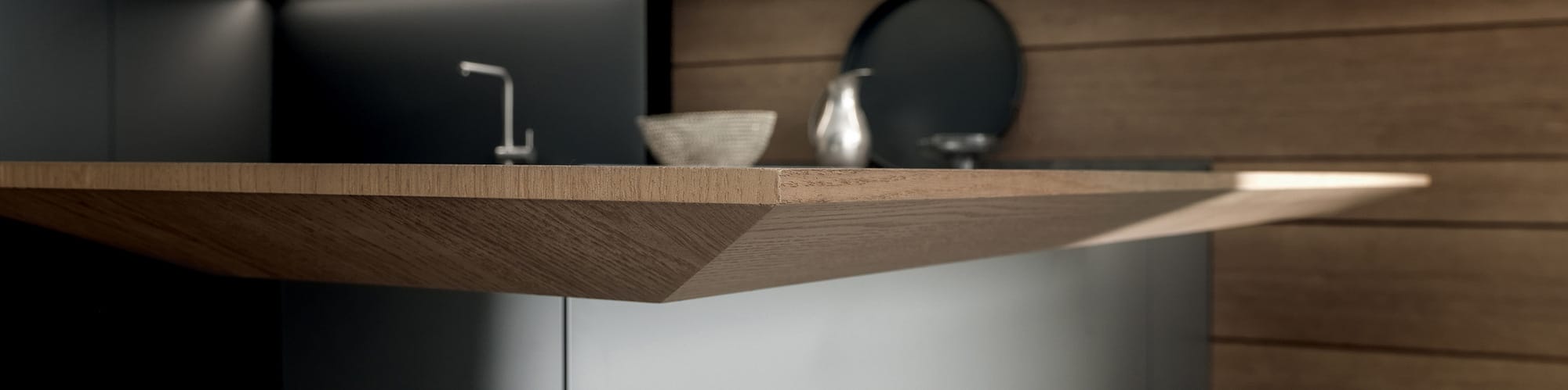 Деревянная кухня с полуостровом MODULNOVA Light ARCH-00021032 - Вид №1