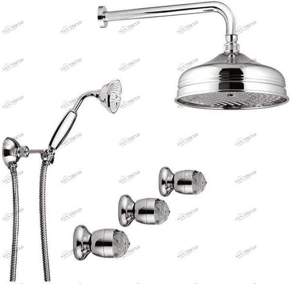 Rubinetteria Giulini Душевой набор с лейкой Persia crystal - persia F3815w2ks/s