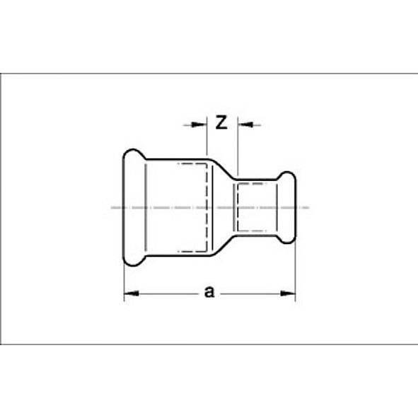 1242405435 SANHA 24240 SANHA-Therm муфта редукцион. ВПр-ВПр 54x35 мм  - Вид №1