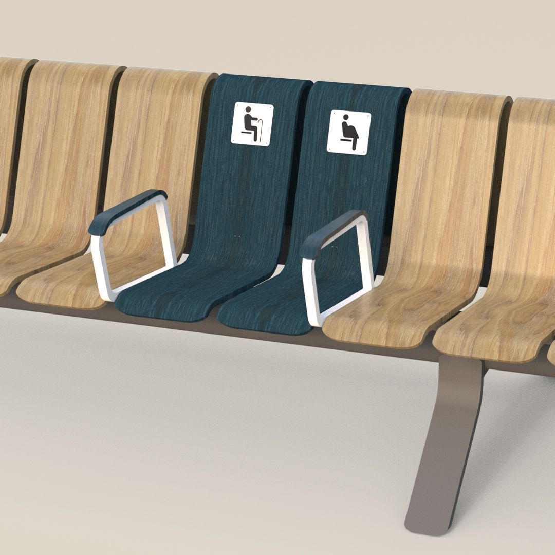 Модульная скамья для медицинских учреждений Green Furniture Concept Ascent ARCH-00118151 - Вид №3