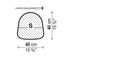Открытый овальный сплошной цвет подушки Kristalia Lips ARCH-00014028 - Вид №3
