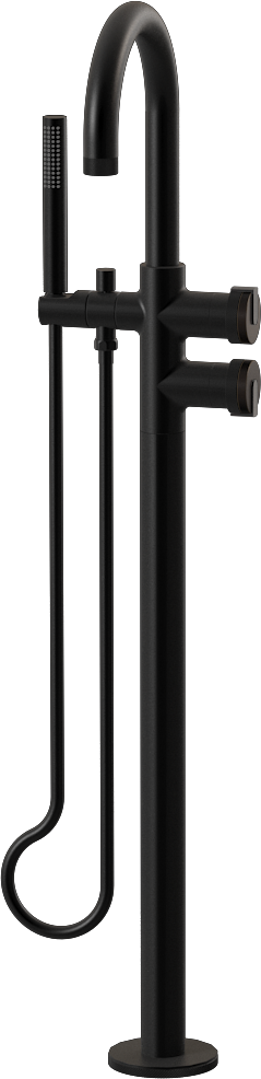 E-11554-R1OB-L1BK-MBK Смеситель напольный отдельностоящий (внешняя часть) GRAFF MOD+