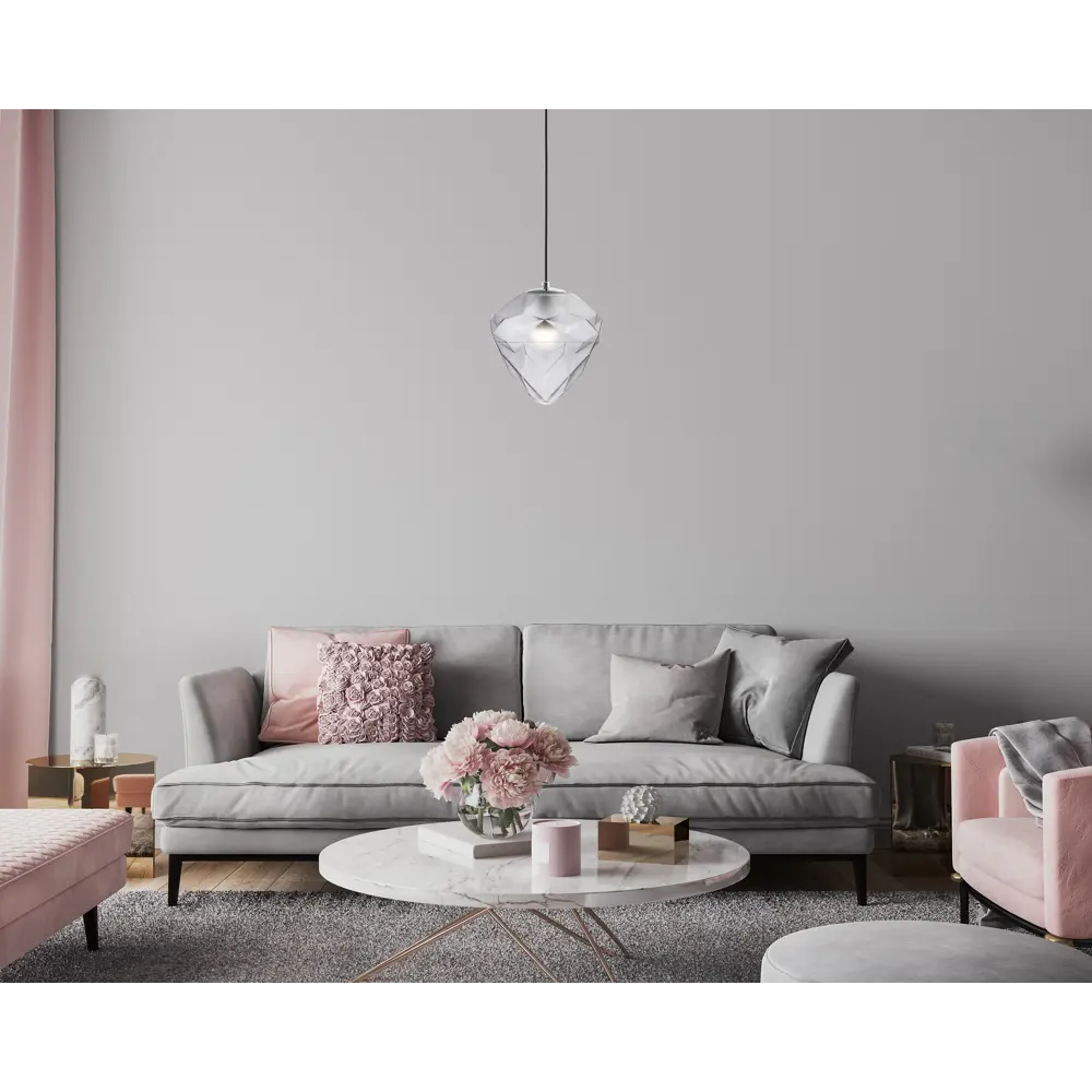 Светильник подвесной Globo 1 лампа 4 м² цвет серый Maytoni STLM-2146010 - Вид №9