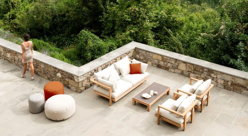 TRIBÙ Садовый диван из модульной ткани Pure sofa sun-id-1421902 - Вид №2