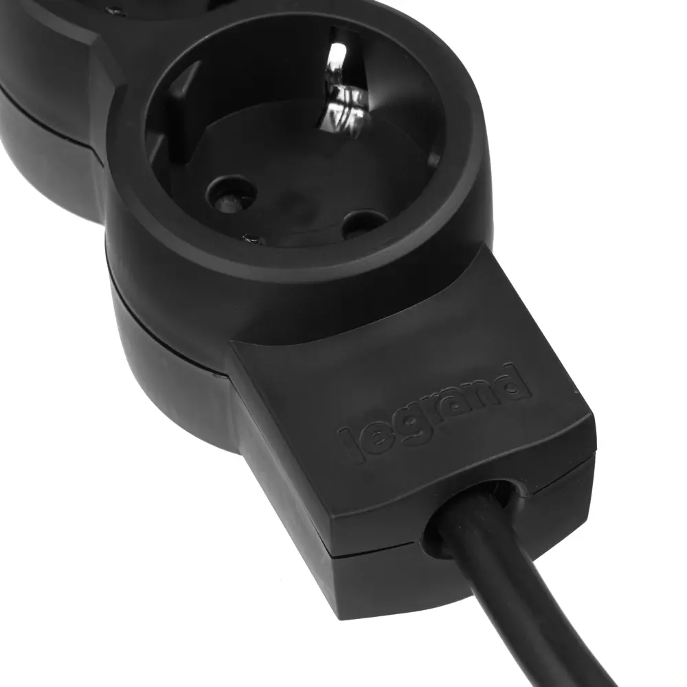 Удлинитель с розеткой Legrand с заземлением цвет черный STLM-2050542 - Вид №2