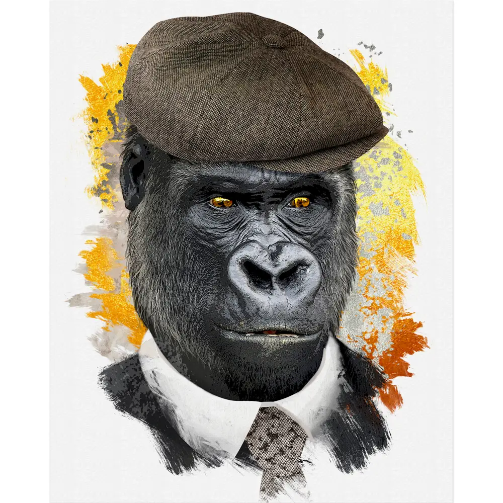 Картина на холсте Горилла в кепке 40х50 см Santreyd STLM-2098745