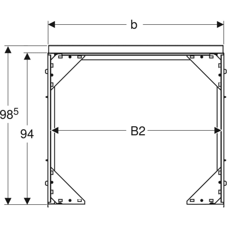 GEBERIT 111.054.00.1 Монтажная коробка Geberit Duofix для зеркального шкафа Geberit ONE  - Вид №3
