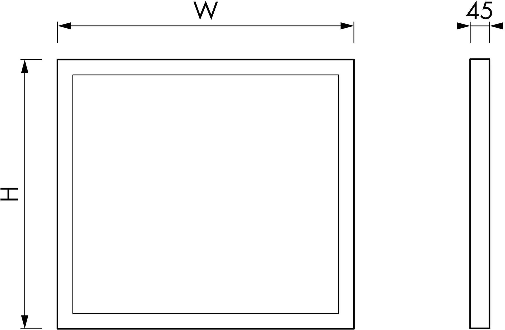 ESS Easy Drain Прямоугольное зеркало со встроенной подсветкой Lugano sun-id-1472750 - Вид №7