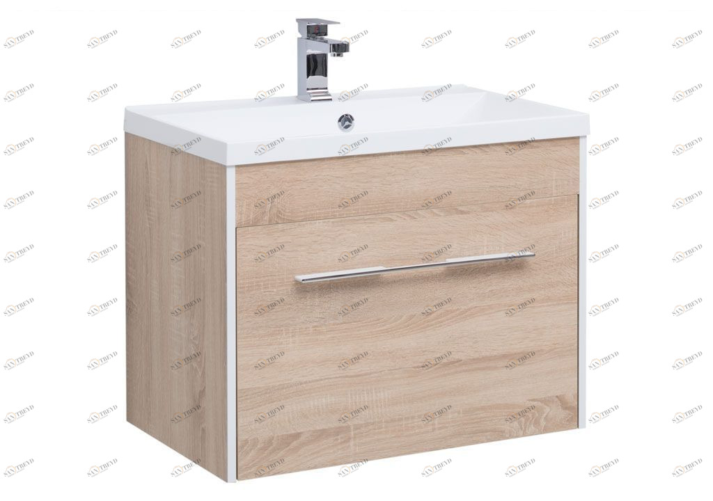 Тумба с раковиной Aquanet Августа 75 дуб сонома 0021002900204118