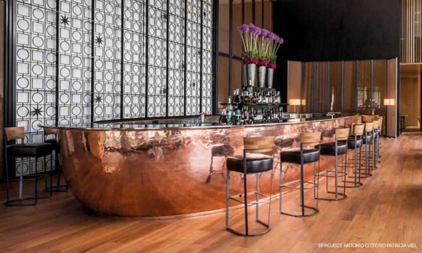 Flexform Высокий металлический табурет с кожаной подушкой Morgan sun-id-1466827 - Вид №2