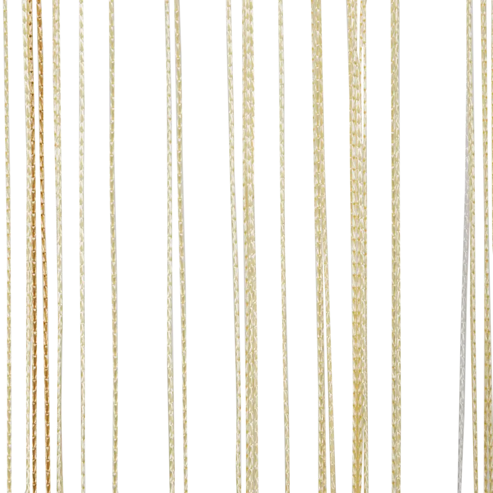 Штора нитяная 150x280 см однотон цвет белый/экрю/золотой INSPIRE STLM-2078338 - Вид №2