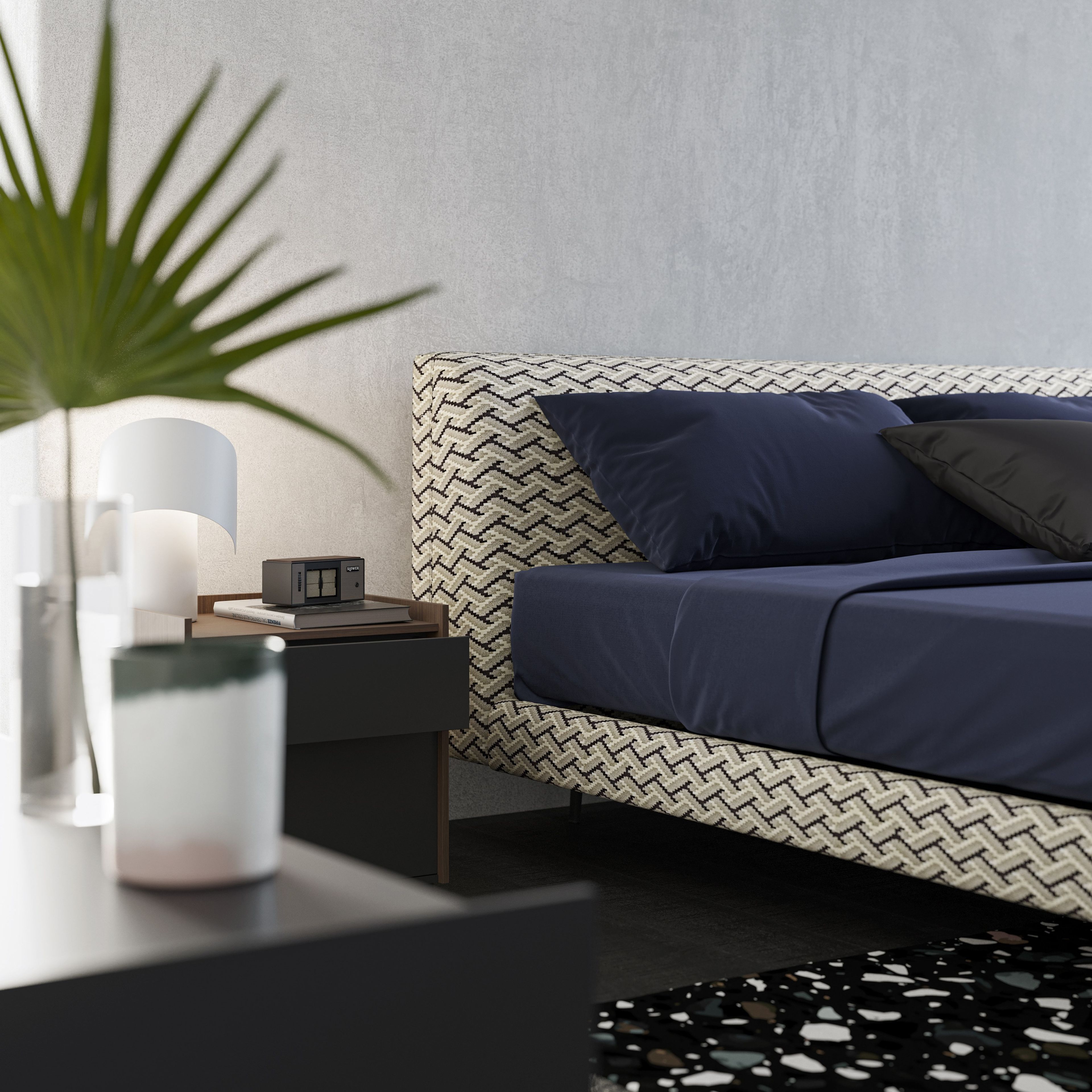 Двуспальная кровать из ткани с мягким изголовьем Liu Jo Living Collection Warmover ARCH-00125472 - Вид №6