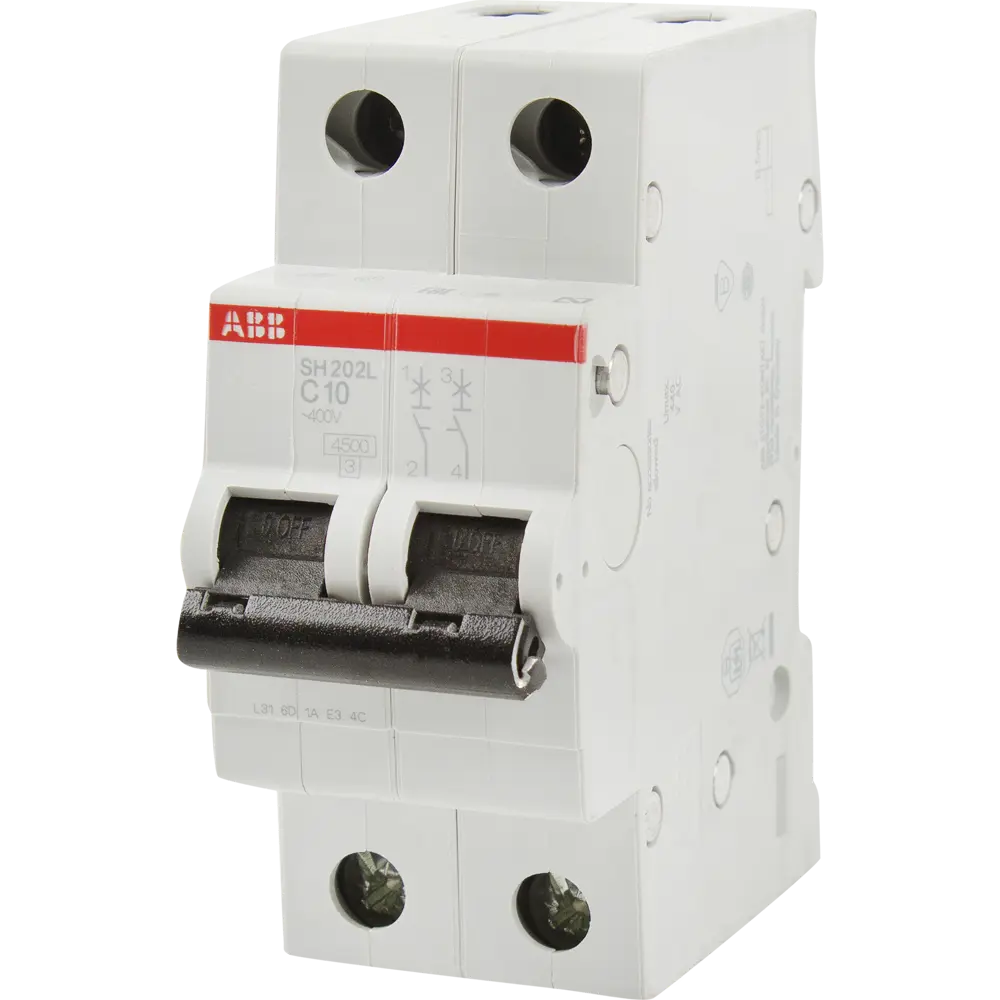 Автоматический выключатель ABB SH202L 1P N C10 А 4.5 кА 2CDS242001R0104 STLM-2054154
