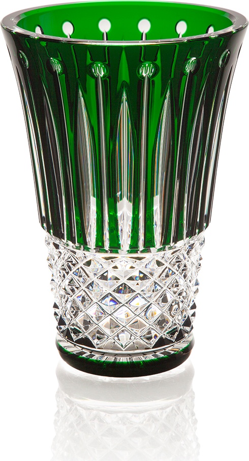 10616823 St. Louis Ваза St. Louis "Томиссимо" 28см (зелёная) Хрусталь 