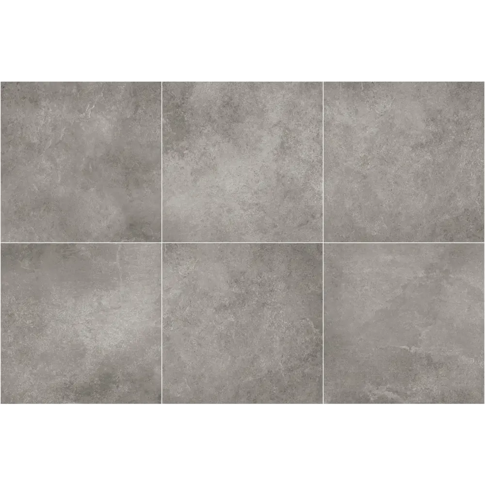 Глазурованный керамогранит KREAFORTA Cascada 42x42 см 1.587 м² матовый цвет серый STLM-2044420 - Вид №2