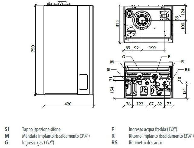 FONDITAL Настенный конденсационный котел Caldaie a condensazione sun-id-1351425 - Вид №3