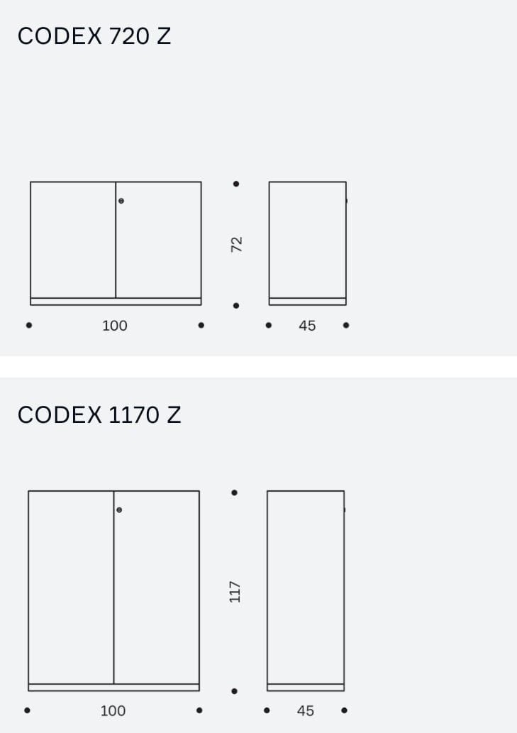 Окрашенный металлический офисный шкаф с распашными дверями IBEBI Codex ARCH-00031653 - Вид №4
