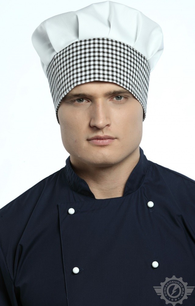 58430 Колпак поварской клетка  Повар  размер Спецодежда  - Вид №3