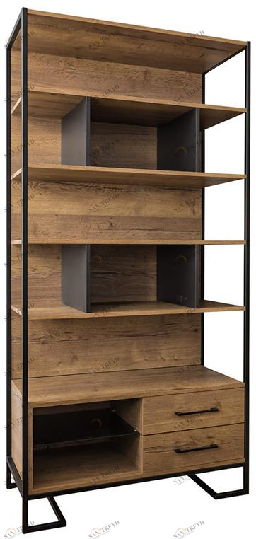 1808 Стеллаж Loft Дуб табак R-HOME 4009290H_Табак+40092902H_Табак