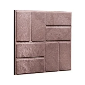 Плитка тротуарная полимер-песчаный композит 25x25x2 см коричневый