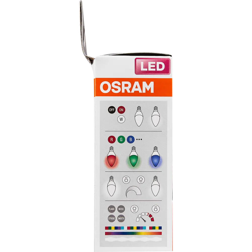 Лампа светодиодная Osram E14 220-240 В 5.5 Вт свеча матовая 470 лм, регулируемый цвет света RGBW, для диммера 82911571 STLM-2195903  - Вид №7